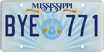 MS license plate BYE771
