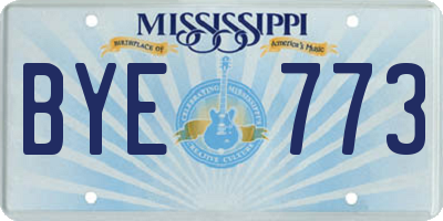 MS license plate BYE773