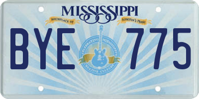 MS license plate BYE775