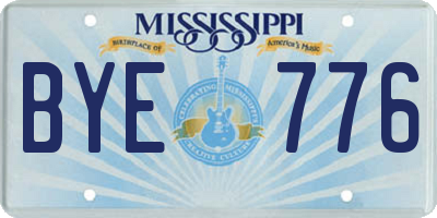 MS license plate BYE776