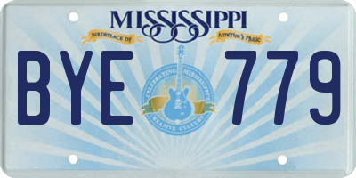MS license plate BYE779