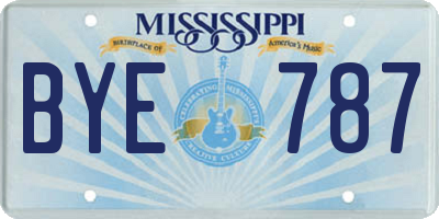MS license plate BYE787