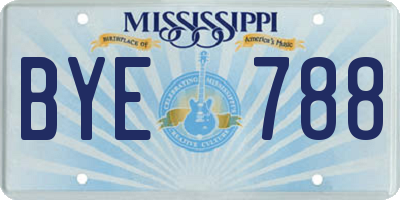MS license plate BYE788