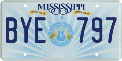MS license plate BYE797
