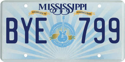 MS license plate BYE799
