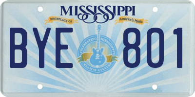 MS license plate BYE801