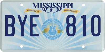 MS license plate BYE810