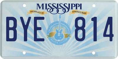 MS license plate BYE814