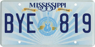 MS license plate BYE819