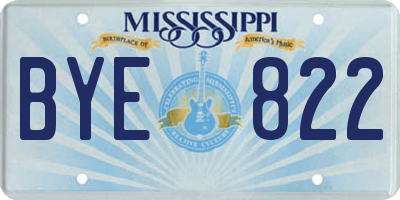 MS license plate BYE822