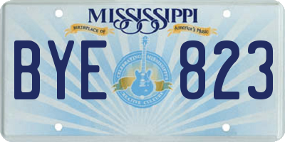 MS license plate BYE823