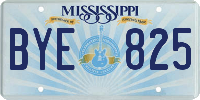 MS license plate BYE825