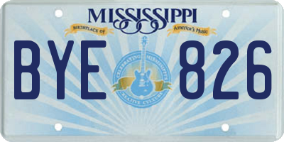 MS license plate BYE826