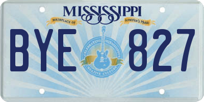 MS license plate BYE827
