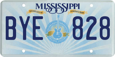 MS license plate BYE828