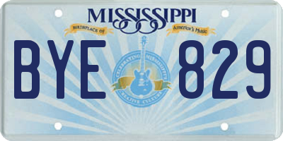 MS license plate BYE829