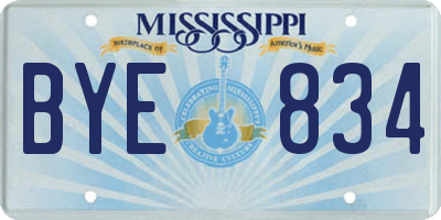 MS license plate BYE834