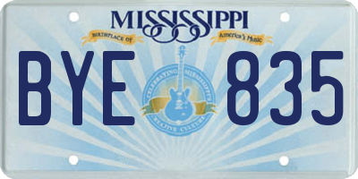 MS license plate BYE835