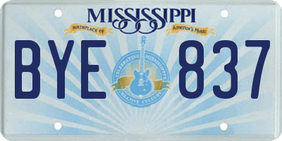 MS license plate BYE837