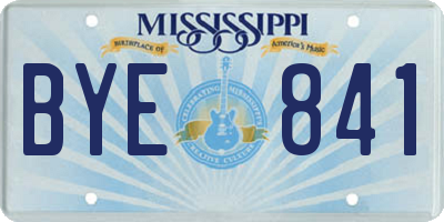 MS license plate BYE841
