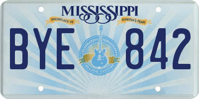 MS license plate BYE842