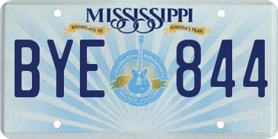 MS license plate BYE844