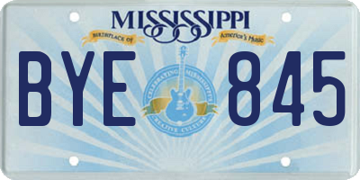 MS license plate BYE845