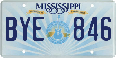 MS license plate BYE846