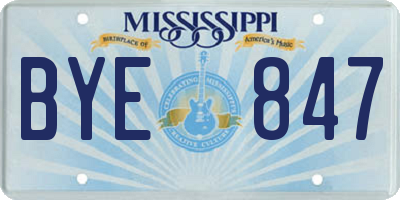 MS license plate BYE847