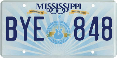 MS license plate BYE848