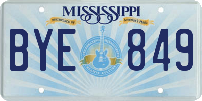 MS license plate BYE849