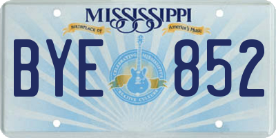 MS license plate BYE852