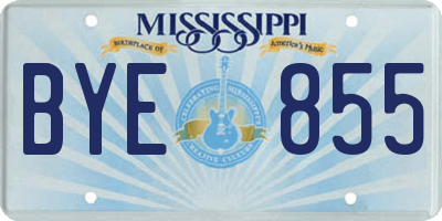 MS license plate BYE855