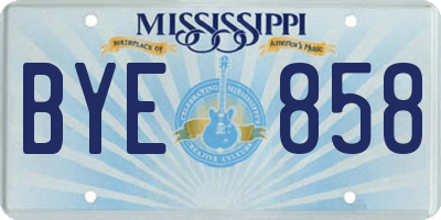 MS license plate BYE858