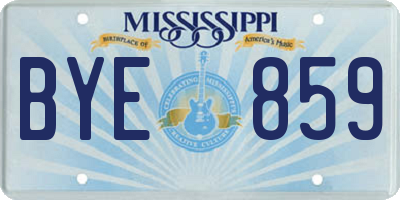MS license plate BYE859