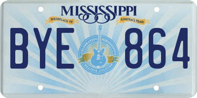 MS license plate BYE864