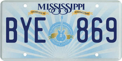 MS license plate BYE869