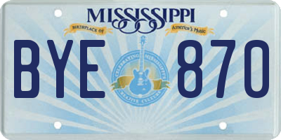MS license plate BYE870