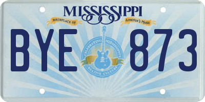 MS license plate BYE873