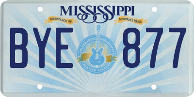 MS license plate BYE877