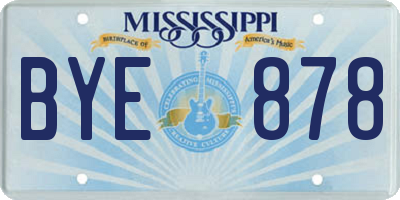 MS license plate BYE878