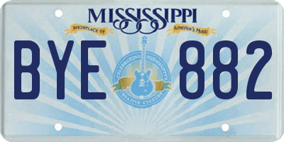 MS license plate BYE882