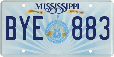 MS license plate BYE883