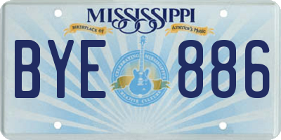 MS license plate BYE886
