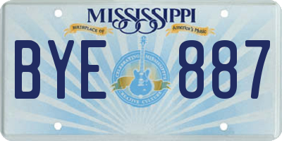 MS license plate BYE887