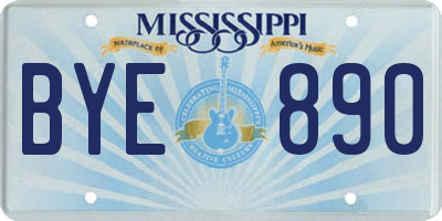 MS license plate BYE890