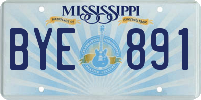 MS license plate BYE891