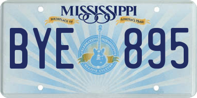 MS license plate BYE895