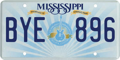 MS license plate BYE896