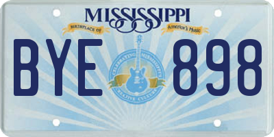 MS license plate BYE898